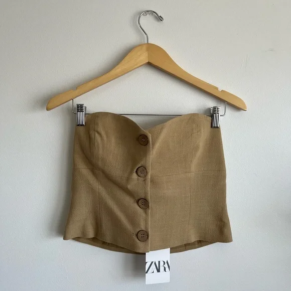 NWT Zara - Rustic Bustier Vest - Picture 4 of 6